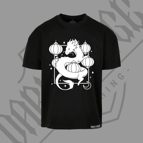 Studio Kisae Laternen Drache Shirt – schwarz
