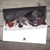Studio Kisae - Postkarte – Kaffee-Drache