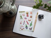 Studio Kisae - Stickerbogen DIN A6 - Kräuterkundiger